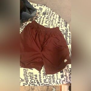 Nike Burgundy Sports Shorts
